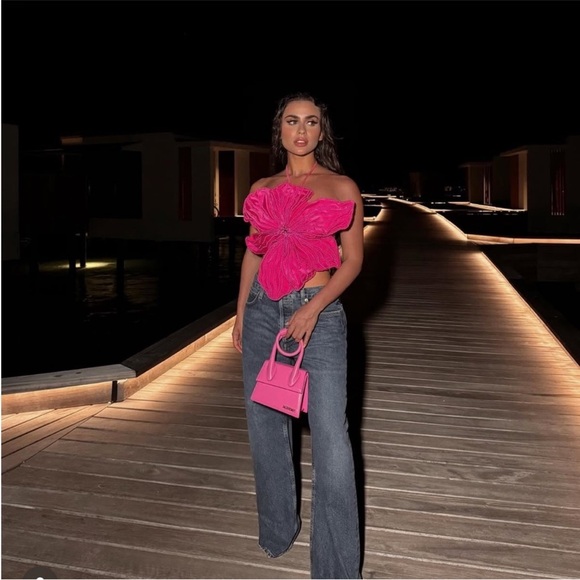 PatBo Hand Beaded Flower Top $725 S - Picture 3 of 12